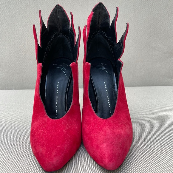 Giuseppe Zanotti Flame Red Suede Olinda Authentic - Picture 9 of 9